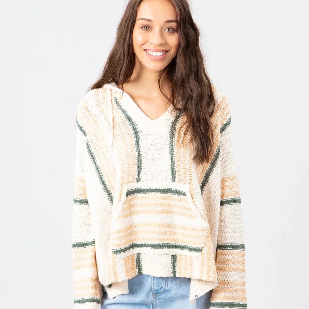 🔆RIP CURL🔆 LA BONITA PONCHO HOODIE SWEATER - Picture 3 of 9